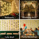 suddus 200 LED Vine with Light Plug in, 6.5ft x 6.5ft Ivy Fairy Curtain Lights with Remote, Leaf Fairy Lights for Wall,Bedroom, Dorm, Wedding, Party, Indoor Decor(Warm White) by CozyNest Decor