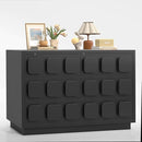 Anbuy Black Baby Dresser for Bedroom, Dresser for Baby with 6 Drawers, Storage and Organization Unit with Square Handles, for Nursery, Kids by TinyTreasures Baby Boutique