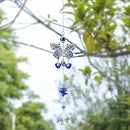 Turkish Blue Evil Eye Butterfly Wall Hanging with Crystal Suncatcher Ornament for Home Decor Protection Good Luck Blessing Housewarming Birthday Gift by GreenHaven Gardens