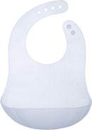 Olababy Fold N Go Silicone Baby Bib w Travel Case | Lightweight Design Eases Pressure Bruising for Infants & Toddlers by TinyTreasures Baby Boutique