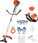 52cc 2-Stroke Gas Weed Wacker with 1.2L Fuel Tank, 2.2KW/8500RPM Weed Eater with Multi Accessories and Sharp Blade, Grass Trimmer for Villa, Garden, Community, Lawn, Park (Red 2) by GreenHaven Gardens