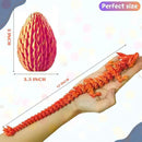 3D Printed 12” Articulated Crystal Dragon Inside 5.1” Egg - Unique Collectible, Fidget Toy, Fantasy Home & Office Desk Decor (Laser Red) by CozyNest Decor
