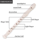 Recorder Instrument for Beginner Kids Adults,8-Hole Soprano Descant Recorder Music Flute with with Cleaning Rod & Leather Case For School Student Home Entertainment(2-Carved Beige) by TinyTreasures Baby Boutique