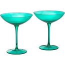 Champagne Coupes 12oz by The Wine Savant - (2, Teal)