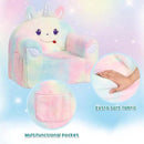 ALIMORDEN Animal Series Kid's Chair, Ultra-Soft Comfy Foam Filled Toddler Sofa Chair, Cute Animal-Shaped Design Toddler Couch, Lightweight Birthday for Baby Boys & Girls (Unicorn)