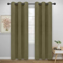 Easy-Going Blackout Curtains for Bedroom, Solid Thermal Insulated Grommet and Noise Reduction Window Drapes, Room Darkening Curtains for Living Room, 2 Panels(46x84 in, Khaki) by CozyNest Decor