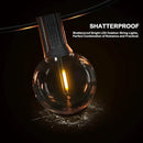 200FT LED Outdoor String Lights with 100+4 Bulbs, Shatterproof Waterproof Patio String Lights for Outside, Connectable 2200K Dimmable Commercial Hanging Light for Christmas Backyard Cafe Garden Bistro by CozyNest Decor