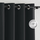 NICETOWN 100% Blackout Curtains 72 inch Long, Grommet Travel Blackout Curtains Thermal Window Treatments Lightweight Easy to Install for Baby/Kids Room, Jet Black, W52 x L72, 2 Panels by TinyTreasures Baby Boutique
