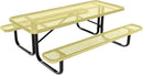 Heavy-Duty Portable Outdoor Kids Table, Expanded Metal Kids Picnic Table, Commercial-Grade Picnic Table, Made in America (6ft Rectangular, Childrens, Textured Sandstone) by GreenHaven Gardens