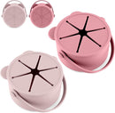 Silicone Snacks Containers for Toddlers, Baby Food Catcher Spill Proof, Kid Snacks Holder with DustProof Lid, 2 Pack Dishwasher Safe (Blush/Mauve) by TinyTreasures Baby Boutique