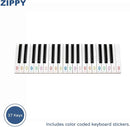 ZIPPY Kids Piano Keyboard, 37 Keys Digital Piano for Kids, Touch Sensitive Control Panel, Built-in Songs, Volume Adjustable, Music Educational Instrument, Wood Piano for 3+ Girls and Boys (Black Plus) by TinyTreasures Baby Boutique