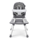 HARPPA 6 in 1 Baby High Chair, Convertible Infant Feeding Chair for Babies & Toddlers Table, Dining Booster Seat with Removable Tray, Grey by TinyTreasures Baby Boutique