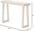 Plank+Beam Solid Wood Console Table, 46.25 Inch, Sofa Table, Narrow Entryway Table for Hallway, Behind The Couch, Living Room, Foyer, Easy Assembly, Coastal White by CozyNest Decor