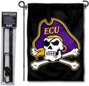 College Flags & Banners Co. East Carolina Pirates Garden Flag with Pole Stand Holder by GreenHaven Gardens
