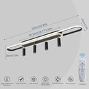 Modern LED Ceiling Light 6-Light track light Spotlight Frosted Black Geometric Ceiling Light Lighting Fixture Dimmable Remote Control Living Bedroom Kitchen Dining Room Fixture by CozyNest Decor