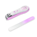PAFASON Baby Safety Nail Clipper Cutter Trimmer with Nail Catcher and Baby Glass Nail File, Czech Float Glass, Stainless Steel Ideal Gift for Young Children Infant, Newborns Toddlers by TinyTreasures Baby Boutique