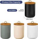 Large Ceramic Storage Jars, Modern Elegant Highly Polished Airtight Gorgeous Storage Canisters with Wooden Lid Food Storage Jar for Kitchen Spice Tea Vanilla Sugar Coffee Beans (White) by CozyNest Decor