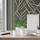 Docrin Ceramic Plant Pots Indoor: 6.5+5.3+4 Inch Planters with Drainage Holes for Home/Office - Set of 3 / White Honeycomb by GreenHaven Gardens