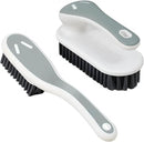 Soft Bristle Scrub Cleaning Brush Stain Remover Brush Fabric Cleaning Brush Laundry Brush Small Scrub Brush Cleaner Household Cleaning Brushes for Carpet, Clothes, Bathroom,Sneaker-2 Pack (Gray) by CozyNest Decor