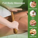 3PCS 100% Natural Solid Bamboo Massage Sticks,GuaSha Bamboo Massage Rollers for Back,Legs,Full Body,Deeply Deep Tissue Massage,Muscle Relax,Body Shaping,Portable Therapy Set(with Storage Bag) by CozyNest Decor
