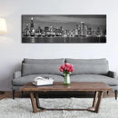 Wieco Art Chicago City Center Skyline in Black and White Canvas Prints Modern Canvas Art Cityscape Wall Decorations for Living Room Pictures for Bedroom Decorations by CozyNest Decor