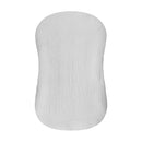Hooyax Muslin Baby Lounger Cover Soft Organic Cotton Slipcover Fits Newborn Lounger for Baby Boys and Girls (Light Gray) by TinyTreasures Baby Boutique