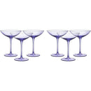 Lavender Champagne Coupes 12oz Set of 6