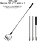 Rotary Cultivator Tool, Adjustable Garden Hand Tiller Cultivator, Long Handle Rotary Cultivator, Aerate, Weed, Plant, Garden Cultivator for Soil Mixing or Reseeding Grass by GreenHaven Gardens