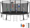 SKYUP Tranpoline 1500LBS 16 15 14 12 10 8 FT Tranpoline for 7-10 Kids and Adults, Windproof Outdoor Tranpoline with Enclosure Net, Basketball Hoop, Easy to Install & Last Long - ASTM Approved by TinyTreasures Baby Boutique