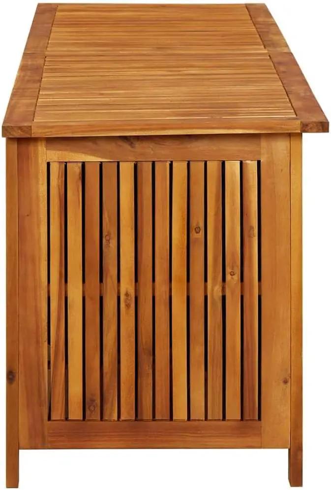 vidaXL Outdoor Storage Box, [Load Capacity Gallon] Deck Box with Gas-Lift Lid, Storage Chest with Water-Resistant Zippered Bag Inside, 68.9''x19.7''x22.8'', Solid Acacia Wood, photo 5 of 9
