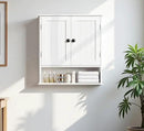 Bathroom Cabinet Wall-Mounted, White Storage Cabinets with Adjustable Shelves, Space-Saving Organizer with 2 Doors for Bathroom, Laundry, Kitchen - Moisture Resistant & Easy Install by CozyNest Decor