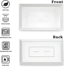MIECOO Large Serving Platter, 18.5" x 11.5" White Serving Tray, Rectangular Porcelain Plate for Party, Wedding, Birthday, Entertaining, Food, Appetizer, Fruit, Sushi, Dessert by CozyNest Decor