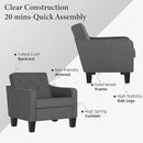 STHOUYN Living Room Chairs Accent Chairs Set of 2, Waiting Room Arm Chairs, Reading Chairs for Bedroom Comfy Club Chair Tufted, Office Small Space (2, Grey) by CozyNest Decor