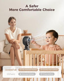 SWEETFULL Baby Stroller Fan - 4000mAh Rechargeable 4-Speed Quiet with LED Display & Night Light, Mini Portable 360° Clip On Safe Fan for Car Seat, Crib, Travel - Black by TinyTreasures Baby Boutique