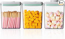 Ankou Pop Airtight Food Storage Containers with Lids- 3 Pcs Stackable One Button Opening Food Containers, Kitchen Pantry Storage Containers for Snacks Candy Salt Herbs Spices BPA-Free (1.2 QT * 3) by TinyTreasures Baby Boutique