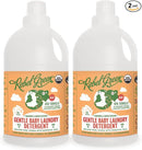 Rebel Green Organic Baby Laundry Detergent - Natural Laundry Soap - Liquid Laundry Detergent - Gentle Laundry Detergent - Chamomile & Orange Blossom Scent - (68 Load Bottles, 2 Pack) by TinyTreasures Baby Boutique