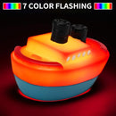 Bath Toys, 6 Packs Light up Boat Floating Rubber Set, Flashing Color Changing Light in Water, Tub Gift for Baby Infant Toddler Child Kid, Bathtub Ship Toy for Bathroom Shower Game Swimming Pool Party by TinyTreasures Baby Boutique