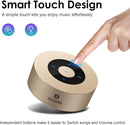 XLEADER Mini Bluetooth Speaker (Travel Case Provided) HD Sound&Rich Bass, Touch Design, 12-15H Playtime, Support Aux Input, Micro SD, Mic, Small, for iPhone Laptop Shower Office, Ideal Gifts, Gold by TinyTreasures Baby Boutique