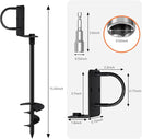 Eurmax USA Ground Anchors Heavy Duty Adjustable L-Shaped Head Shed Tent Stakes Trampoline Anchors, Trampoline Stakes for Sheds,Swing Sets,Mobile Home,Carports Set of 4(Black) by TinyTreasures Baby Boutique