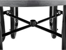 Global Industrial 46" Round Picnic Table, Perforated Metal, Thermoplastic Coating, Attached Benches, 1-1/2” Umbrella Pole Hole, Outdoor-Rated, 1000 lbs Capacity, Gray by GreenHaven Gardens