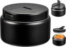 13.5oz Kids Jar for Hot Food, Insulated Vacuum Food Jar with Buckle Lid, Stainless Steel Wide Mouth Leak Proof Insulated Lunch Container for School Picnic Travel, Black by TinyTreasures Baby Boutique