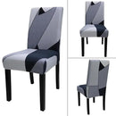 JQinHome Pattern Chair Covers for Dining Room Set of 4, High Stretch Removable Washable Parsons Chair Slipcover for Home Party Hotel Wedding Ceremony (White Grey,4PCS) by CozyNest Decor