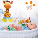 HUADADA Baby Soft Rattles Shaker, Infant Developmental Hand Grip Toys, Sensory Learning Toys with Teether, Sounds for Baby, 3-6-9-12 Months Old by TinyTreasures Baby Boutique