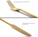 20-Piece Matte Gold Silverware Set, Hand Forged Utensil, Stainless Steel Flatware Set, Hexagon Handle Cutlery Set for Home Hotel Use, Service for 4 by CozyNest Decor