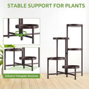 iDavosic.ly 5 Tier Large Plant Stand Indoor, 10 Inch Wide Tall Corner Metal Plant Stands Outdoor for Multiple Plants, Folding Tiered Flower Display Holder Rack Shelf, Violet Bronze by GreenHaven Gardens