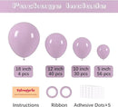 130pcs Lilac Purple Balloons Different Sizes 18" 12" 10" 5" Faded Purple Latex Balloon Garland Arch Kit for Birthday Baby Shower Graduation Wedding Gender Reveal Party Decorations by CozyNest Decor