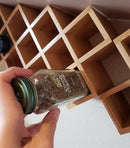 Bamboo Criss Cross Spice Rack Organizer for Cabinet, Wood Seasoning Rack Spice Holder, 18-Jar Spice Rack Tower Spice Storage for Kitchen Countertop Drawer-Jars Not Included by CozyNest Decor