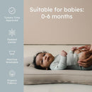 Snuggle Me® Baby Lounger Curve (0-6 Months) - Premium Organic Cotton with Foam Core, Machine-Washable Cover, Buttery-Soft & Breathable Infant Lounger with Travel Bag (30 in x 20 in x 1.9 in) - Birch by TinyTreasures Baby Boutique