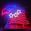 Patriotic Eagle Flag Neon Sign USA Stars and Stripes LED Sign for Wall American Flag Neon Lights Signs for Bedroom Memorial Day 4th of July Independence Day American Eagle Day Decorations by CozyNest Decor