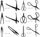 Voilamart 12 Pcs Gardening Bonsai Tool Sets Carbon Steel Garden Plant Trimming Kit Scissor Cutter Shear Heavy Duty Nylon Case Outdoor Entrenching Tools by GreenHaven Gardens